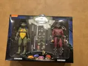 NECA TMNT Roof Top Battle Leonardo vs Shredder 7" Scale Figure Set New Sealed