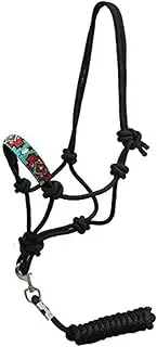 Showman Navajo Beaded Nose Cowboy Knot Rope Halter w/ 7' Lead