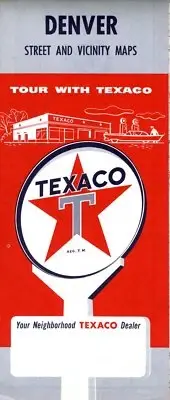 1958 Texaco Road Map: Denver NOS