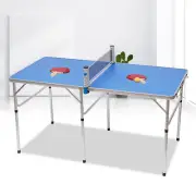 Foldable Ping Pong Table with Net Indoor Outdoor Tennis Table Ping Pong Foldable