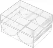 Poker Chip Holder - Poker Chip Case | Poker Chip Tray | 2X Clear Acrylic Poker Chip Trays | Chip Storage Display Case for Texas Hold'em | Poker Chip Rack Holds 40 Standard-Sized Chips for