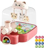 Pinball Machine,Desktop Arcade Game - Pinball Machine Toy Cute Bear, Interactive Reaction Training Board Game for Kids 3+, Arcade Machine Game