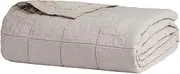 Bambury Linen Quilted Coverlet, Queen/King Bed, Pebble