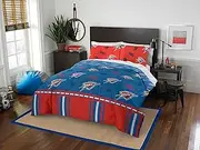NBA Oklahoma City Thunder "Rotary" Queen Bed In a Bag Set, blue, Queen