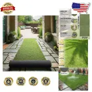 Customizable Artificial Grass Rug 2'7" x 38' - Indoor/Outdoor Turf with Drainage