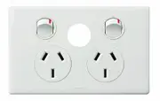 Legrand Excel Life Double Powerpoint 10A with Extra Function Hole