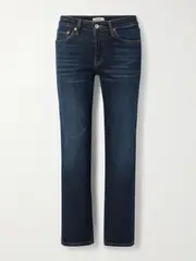 [RE/DONE] RE/DONE - Cropped Mid-rise Straight-leg Jeans - Dark denim - 26 26 Blue
