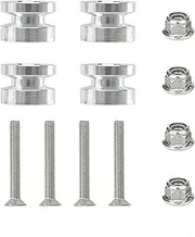 Motorcycle Back top Box case 4Pcs Motorcycle Top Rear Luggage Tool Box Case Trunk Bracket Bushing Pad Spacers Buckle Quick Fixing Motorbike Storage(Silver 01)