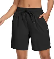 [YOKGO] Women's 7" Hiking Cargo Shorts Quick Dry Athletic Short Pants Outdoor Water Resistant Bermuda Shorts with Multi Pockets