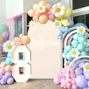 Chiara Wedding Arch Backdrop - 6FT Beige Cover for Christmas, Wedding, Birthd...