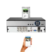 8 Channel H.265 Surveillance Recorder 4TB Hard Drive for Security Camera System