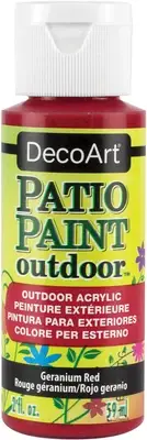 DecoArt Patio Paint 2oz-Geranium Red DCP-7
