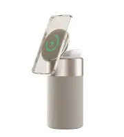 Multi-Function IPhone And AirPods Wireless Charger with Bluetooth Speaker Gold