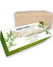 Disposable Bamboo Face Towels (80 Sheets) | Organic Biodegradable Dry Face Wi...