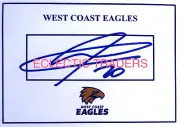 Jeremy McGovern SIGNED West Coast Eagles Card. AFL Premiership 4x All-Australian