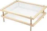 Condiments drying rack, wooden pasta drying rack, stackable dryer with network, dewatering tool, open fruit storage shelf