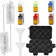 6Pcs Spice Containers Portable Spice Dispenser Set Leakproof Mini Glass Salt Bottle for Camping Outdoor