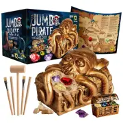 XXTOYS Jumbo Pirate Dig Kit - Dig up 12 Pirate Treasures, Gemstones, Gold Coi...