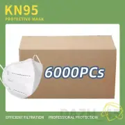 6000 PCs White KN95 Protective 5 Layers Face Mask Disposable Mask