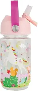Floss & Rock Rainbow Fairy Drinks Bottle, 450ml, Tritan Material, with Retractable Spout + Extra Straw