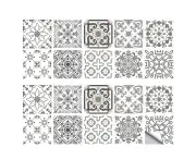 2 sets of retro gray tile pattern Stickers kitchen tile desktop waterproof Wall Stickers decorative Stickers