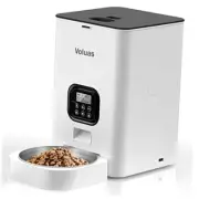 Automatic Cat Feeders - Timed Pet Feeder for Cats and Dogs 4L White Opaque