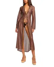 Ramy Brook Fatima Metallic Swim Dress Cover Up
