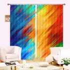 Great Color Penetration 3D Blockout Photo Print Curtain Fabric Curtains Window
