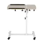 (Wood Color)Height Angle Adjustable Laptop Desk Folding Computer Table Stand
