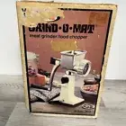 Vintage RIVAL GRIND O MAT Meat Grinder Food Chopper #303 White In Box Unopened