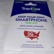 TRACFONE BYOP Bring Your Own Phone Sim Card Activation Kit Micro Nano X2 Free Sh