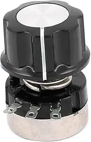 Aexit RV24YN20S (Control electrical) Single Turn Wirewound Rotary Taper Potentiometer B202K ohm (24ry393qf416) w Knob