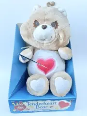Vintage Care Bears Tender Heart Bear 1983 Kenner Plush 13" New Old Stock!