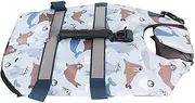 Dog Life Vest, Pet Float Jacket Safe Heavy Duty D Reflective with Rescue Handle for Swimming (S)