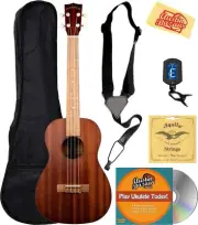 Kala MK-T Makala Tenor Ukulele Bundle with Gig Bag, Tuner, Strap, Aquila Stri...