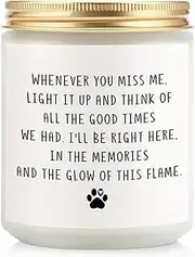 Aremdys Dog Memorial Gifts for Loss of Dog,Sympathy Candle Dogs Passing Away Gifts in Memory of Doggie Present for Pet Lover Friends Families,7OZ Lavender