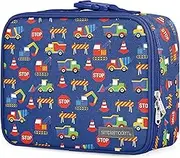 Simple Modern Kids Lunch Box for Toddler | Reusable Insulated Bag for Boys | Meal Containers for School with Exterior and Interior Pockets | Hadley Collection | Under Construction