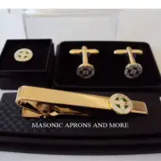 Royal Order of Scotland Gold Plated Tie Clip, Cuff-links &Tie Pin Set (UnBoxed)