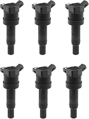 6PCS Car Ignition Coil Compatible For Hyundai I10 PA 1.0 Compatible For Kia Picanto TA 1.2 Rio UB 1.25 27301-04000