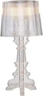 Acrylic Table Lamp Bedroom Living Room Lamp Study Room Crystal Bed Reading Book Ghost Lamp Night Lamp Lighting Bedside Lamp E27(Color:White)