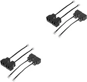 TOYANDONA 2sets Adapter for Landline Phone Splitter 6p4c Rj11 to Rj14 4-core Cable Flexible Rj14 Telephone Line Adaptor 4pcs*2