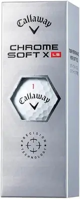 Callaway Chrome Soft X LS Golf Balls (White, 3pk) 1 Sleeve 2022 NEW