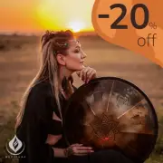 Steel Tongue Drum Meditara Classic - 53 cm /20.8 in, Handpan, Handmade Tank Drum