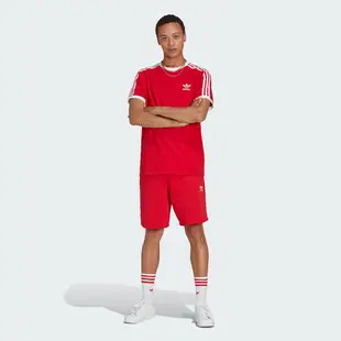 adidas 愛迪達 上衣 男款 短袖上衣 運動 三葉草 國際碼 3-STRIPES TEE 紅 IA4852