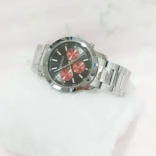 ＊迪奧小店＊MANGO三圈紅眼功能女錶男錶手錶鋼錶39mm/中性風格/星期24小時日期/藍寶石水晶/特價/經典黑