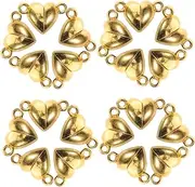 [WOFASHPURET] Elegant Heart-shaped Magnetic Buckle Pendant Gold Bracelet Clasp for Women Diy Accessories