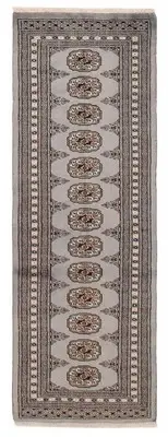 Vintage Hand-Knotted Area Rug 2'1" x 6'2" Traditional Wool Carpet