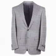 Canali Tailored-Fit Mid Gray Glen Check Extrafine Wool Suit 40S (Eu 50c) NWT