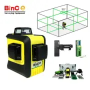 BC-G3 3D Cross Laser Level Green Beam 3x360° Self Leveling & Receiver / Tripod