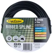 Cyclone Tufflite Insect Fly Screening Ribbed Spline 5mm x 13m